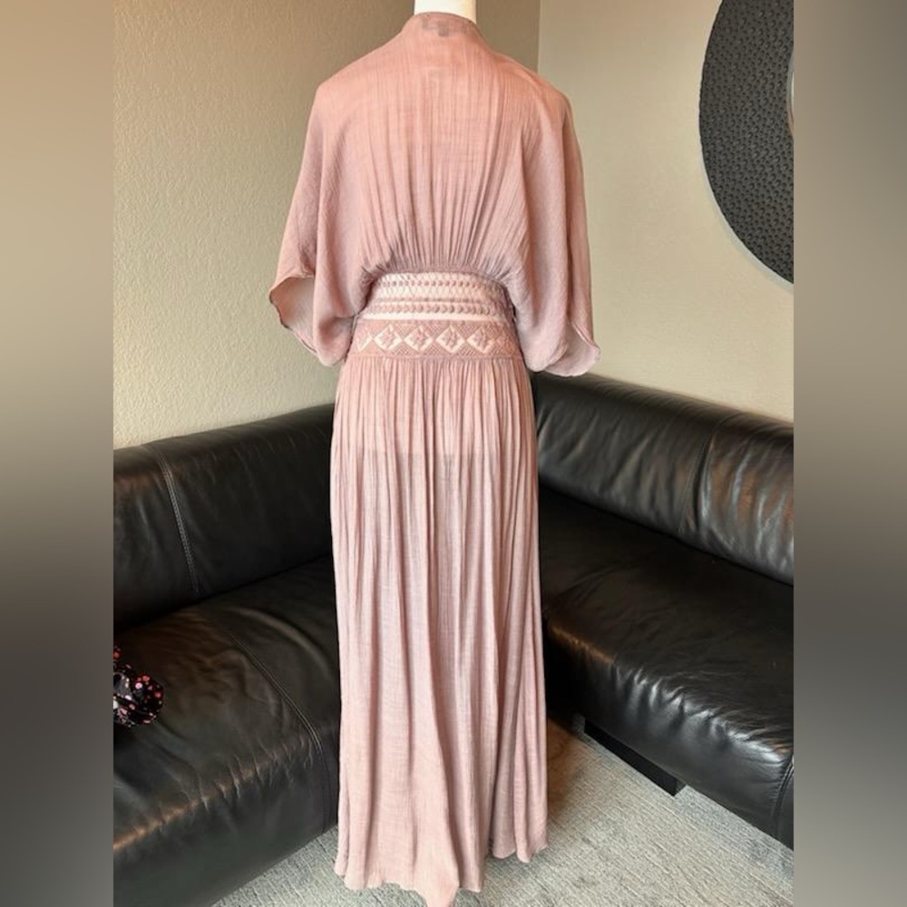 Lulu’s mauve-pale lavender DUSTER- SWIM COVER up, excellent pre-owned condition - Picture 2 of 8